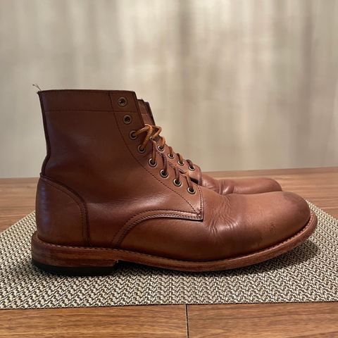 View photo of Oak Street Bootmakers Trench Boot in Horween Natural Chromexcel