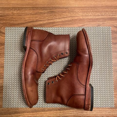 View photo of Oak Street Bootmakers Trench Boot in Horween Natural Chromexcel