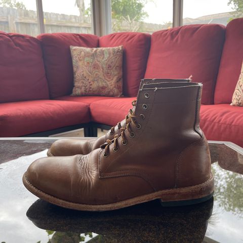 View photo of Oak Street Bootmakers Trench Boot in Horween Natural Chromexcel