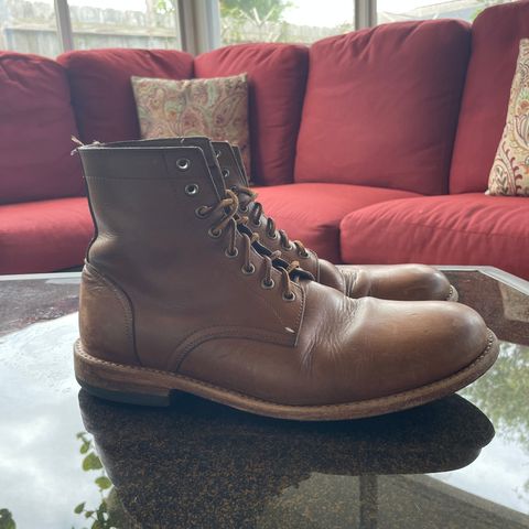 View photo of Oak Street Bootmakers Trench Boot in Horween Natural Chromexcel