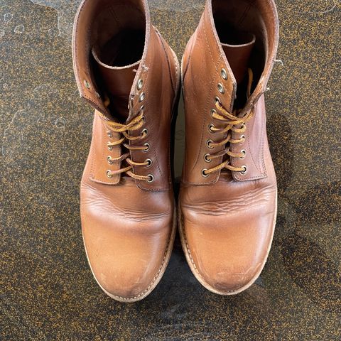 View photo of Oak Street Bootmakers Trench Boot in Horween Natural Chromexcel