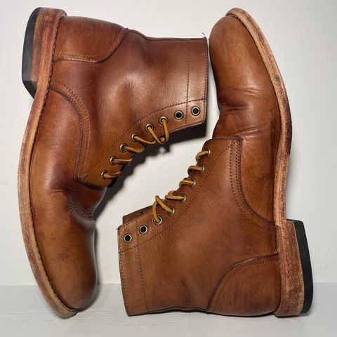 View photo of Oak Street Bootmakers Trench Boot in Horween Natural Chromexcel