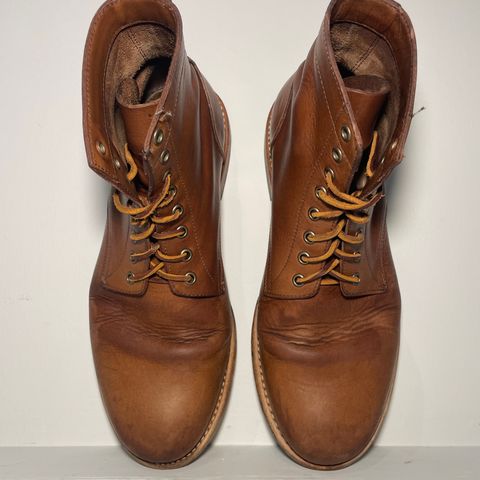 View photo of Oak Street Bootmakers Trench Boot in Horween Natural Chromexcel