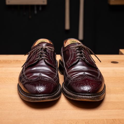 Alden Long Wing Blucher in Horween Color 8 Shell Cordovan