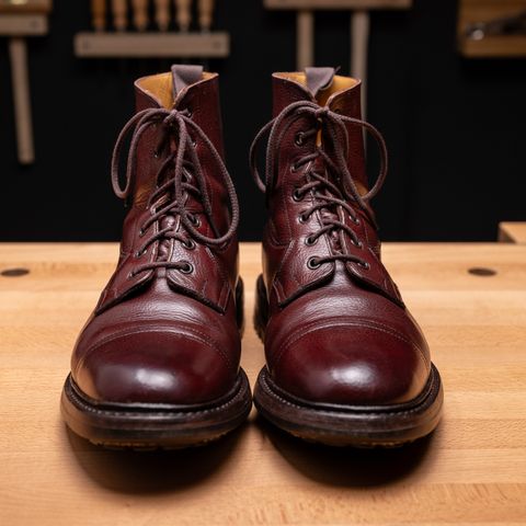 View photo of Tricker's Grassmere Country Boot in Brown Zug Grain