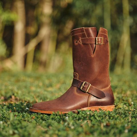Fortis Tapak 2.0 Engineer Boots in Indonesian Red Brown Pull Up