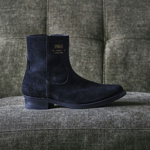 Addict Boots AB-05 Zip Western Boots in Black Steerhide