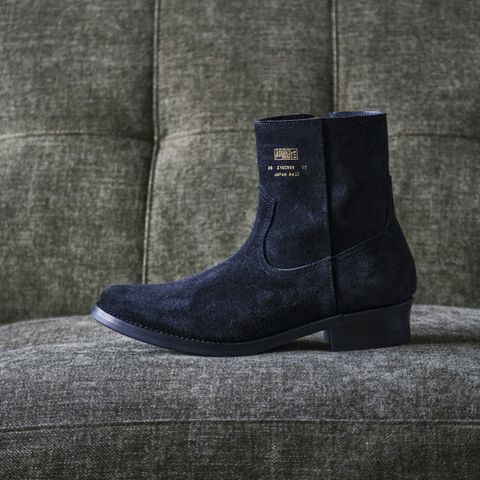 Addict Boots AB-05 Zip Western Boots in Black Steerhide