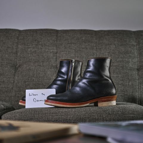 Fortis Antasena Sidezip in Horween Huntsman Black Waxed Flesh
