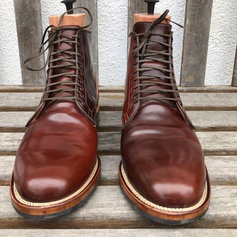 View photo of Viberg Service Boot in Horween Color 4 Shell Cordovan