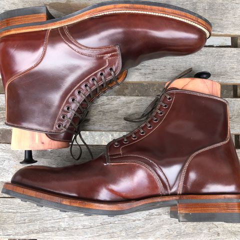 View photo of Viberg Service Boot in Horween Color 4 Shell Cordovan