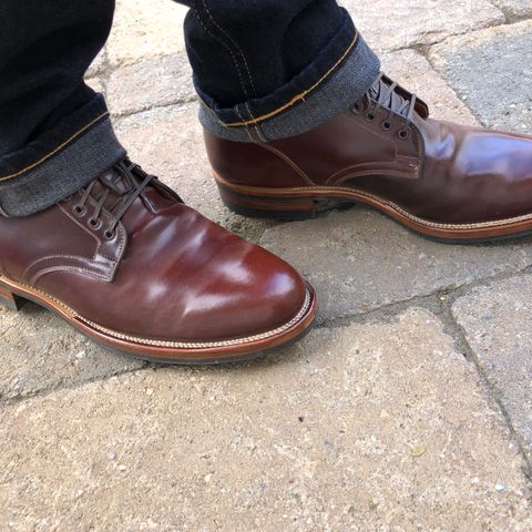 View photo of Viberg Service Boot in Horween Color 4 Shell Cordovan