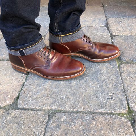 View photo of Viberg Service Boot in Horween Color 4 Shell Cordovan