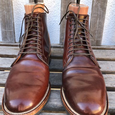 View photo of Viberg Service Boot in Horween Color 4 Shell Cordovan