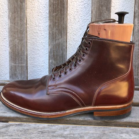 View photo of Viberg Service Boot in Horween Color 4 Shell Cordovan