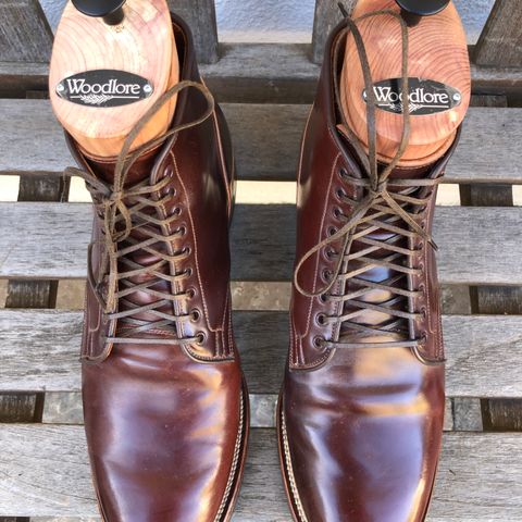 View photo of Viberg Service Boot in Horween Color 4 Shell Cordovan