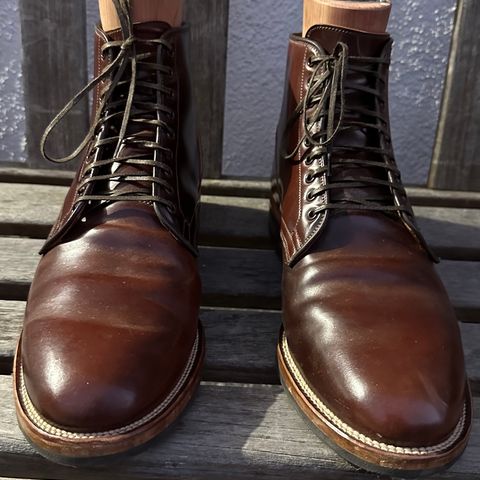 View photo of Viberg Service Boot in Horween Color 4 Shell Cordovan