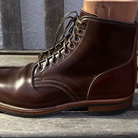 View photo of Viberg Service Boot in Horween Color 4 Shell Cordovan