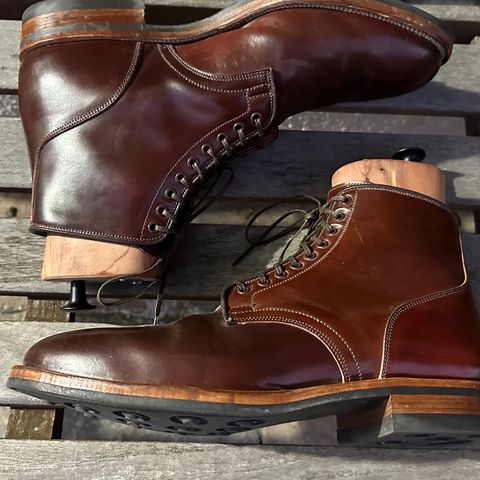 View photo of Viberg Service Boot in Horween Color 4 Shell Cordovan