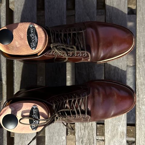 View photo of Viberg Service Boot in Horween Color 4 Shell Cordovan