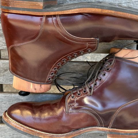 View photo of Viberg Service Boot in Horween Color 4 Shell Cordovan