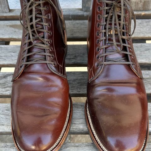 View photo of Viberg Service Boot in Horween Color 4 Shell Cordovan