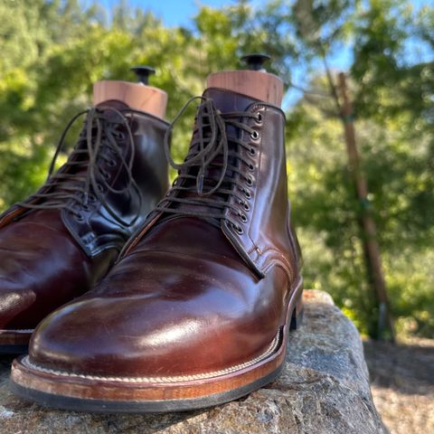 View photo of Viberg Service Boot in Horween Color 4 Shell Cordovan