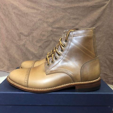 Oak Street Bootmakers Trench Boot in Horween Natural Chromexcel