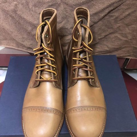 Oak Street Bootmakers Trench Boot in Horween Natural Chromexcel