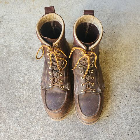 View photo of Thorogood American Heritage 8" Moc Toe in Seidel Trail Crazy Horse