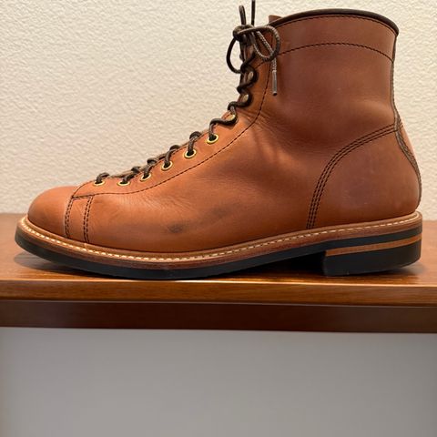 View photo of John Lofgren Monkey Boots in Horween Whiskey Cavalier