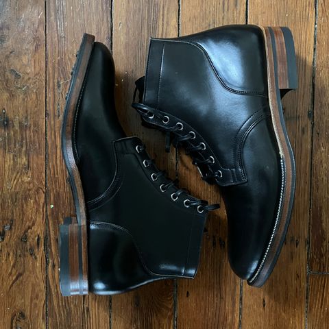 Viberg Service Boot in Horween Black Chromexcel