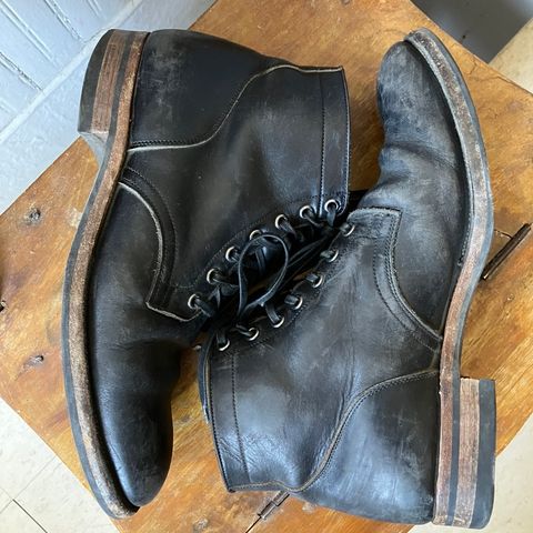Viberg Service Boot in Horween Black Chromexcel