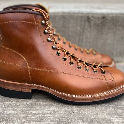 Hidalgo Boots Monkey Boot in Indonesian Java Brown Pull Up