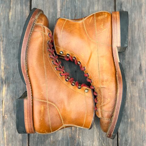 Hidalgo Boots Monkey Boot in Indonesian Java Brown Pull Up