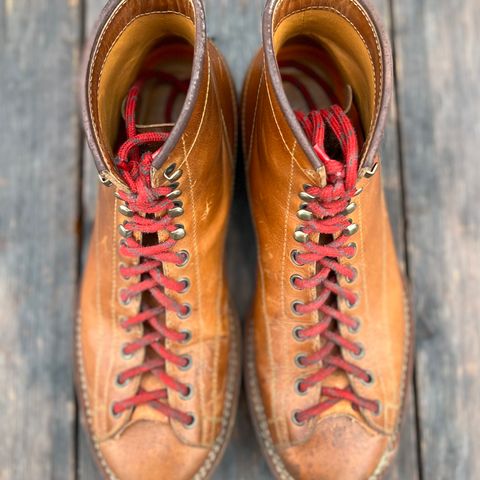 Hidalgo Boots Monkey Boot in Indonesian Java Brown Pull Up