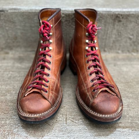 Hidalgo Boots Monkey Boot in Indonesian Java Brown Pull Up