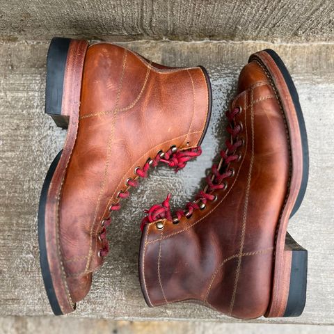 Hidalgo Boots Monkey Boot in Indonesian Java Brown Pull Up