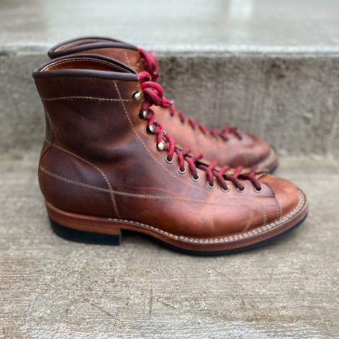 Hidalgo Boots Monkey Boot in Indonesian Java Brown Pull Up