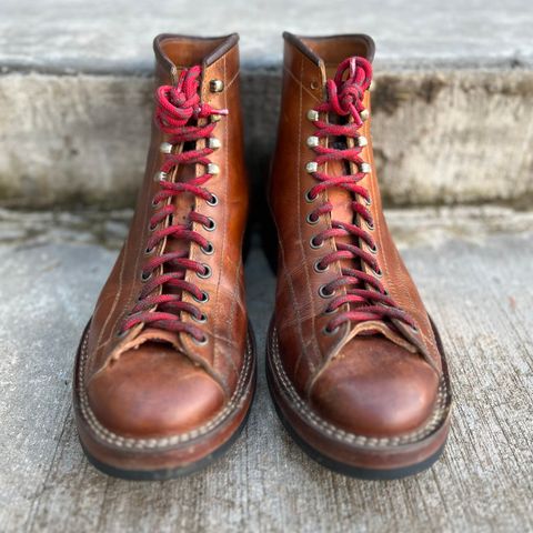 Hidalgo Boots Monkey Boot in Indonesian Java Brown Pull Up