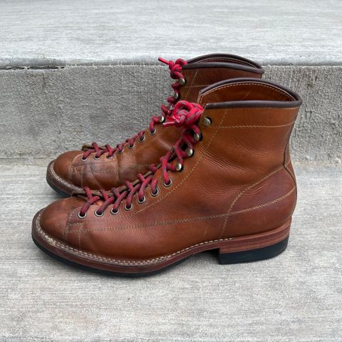 Hidalgo Boots Monkey Boot in Indonesian Java Brown Pull Up