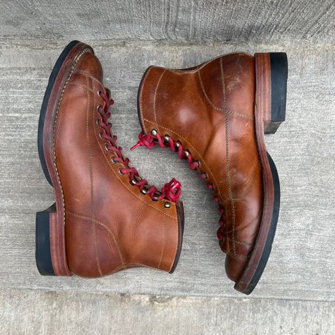 Hidalgo Boots Monkey Boot in Indonesian Java Brown Pull Up
