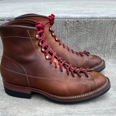 Hidalgo Boots Monkey Boot in Indonesian Java Brown Pull Up