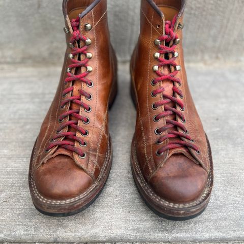 Hidalgo Boots Monkey Boot in Indonesian Java Brown Pull Up