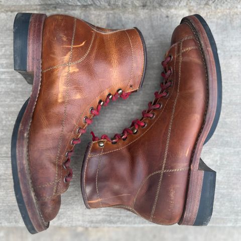 Hidalgo Boots Monkey Boot in Indonesian Java Brown Pull Up