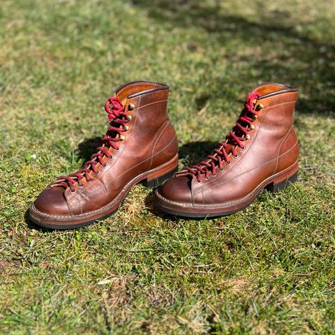 Hidalgo Boots Monkey Boot in Indonesian Java Brown Pull Up