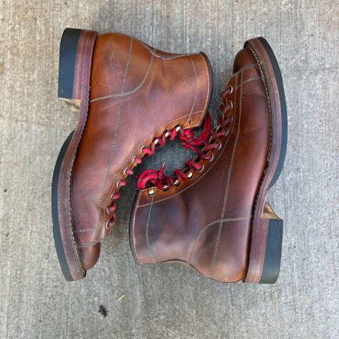 Hidalgo Boots Monkey Boot in Indonesian Java Brown Pull Up
