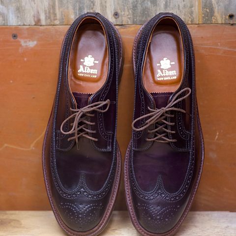 Alden Long Wing Blucher in Horween Color 8 Shell Cordovan