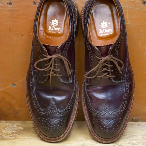 Alden Long Wing Blucher in Horween Color 8 Shell Cordovan