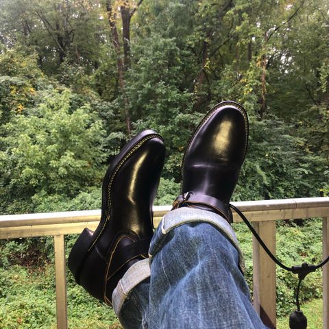 Viberg Engineer in Maryam Black Horsebutt